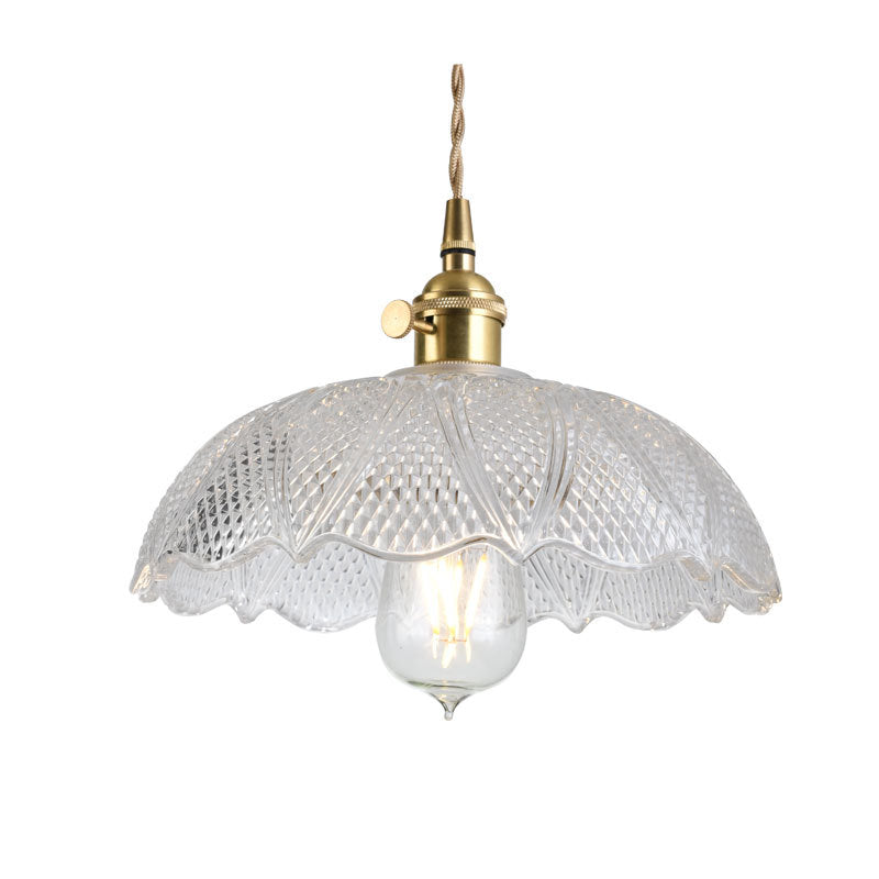 Nordic Personality Dining Table And Bar Counter Retro Glass Chandelier