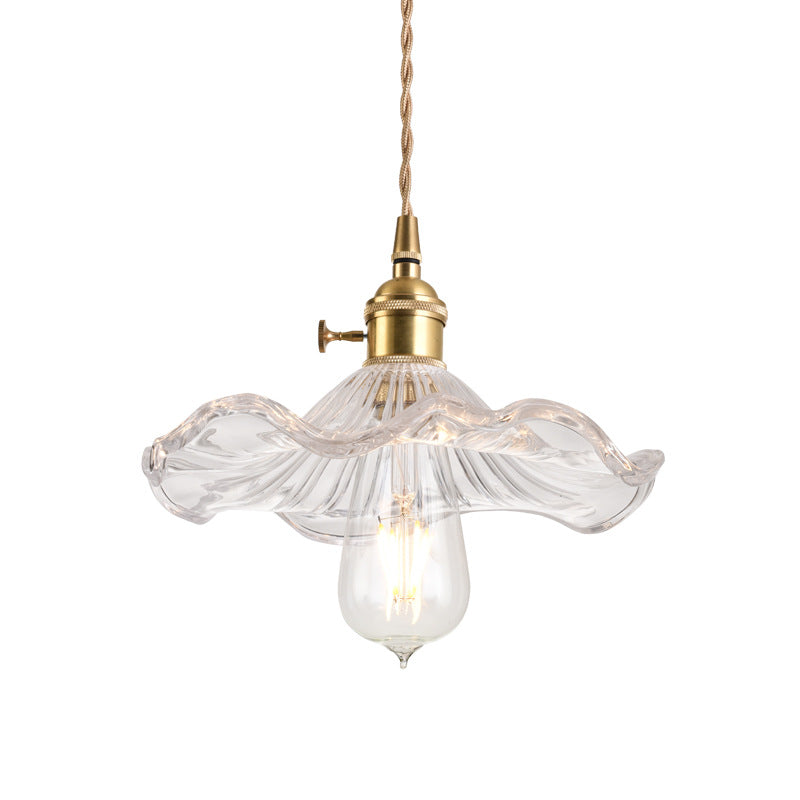 Nordic Personality Dining Table And Bar Counter Retro Glass Chandelier