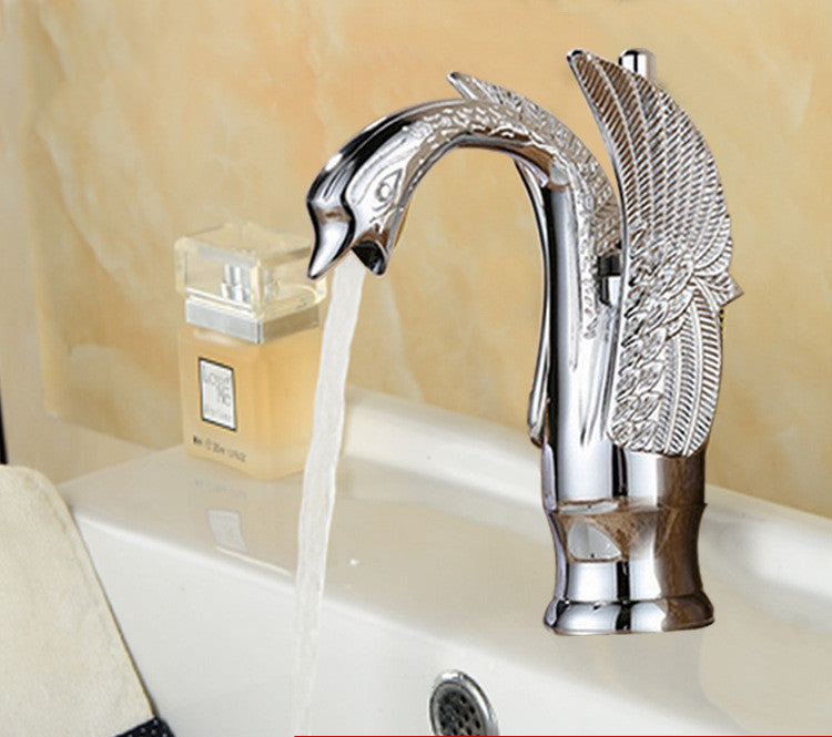 Grifo de Lavabo de Cobre Antiguo Grifo de Baño para Tocador Soporte de Mano