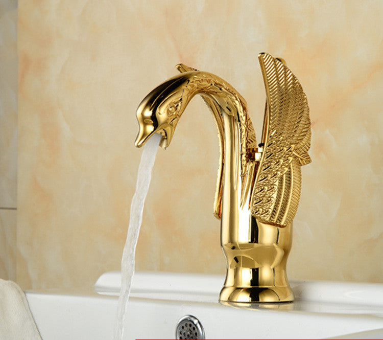 Grifo de Lavabo de Cobre Antiguo Grifo de Baño para Tocador Soporte de Mano
