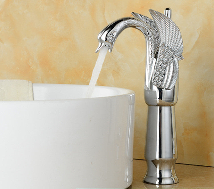 Grifo de Lavabo de Cobre Antiguo Grifo de Baño para Tocador Soporte de Mano