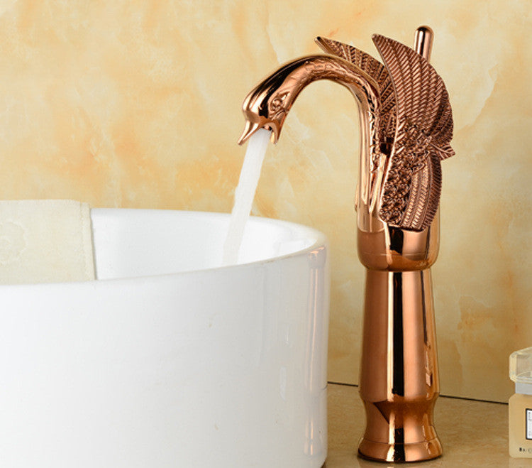 Grifo de Lavabo de Cobre Antiguo Grifo de Baño para Tocador Soporte de Mano