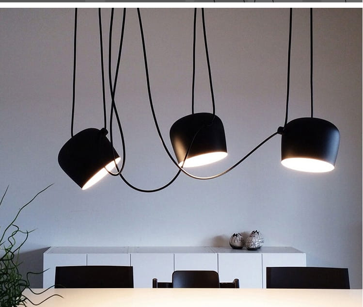 Modern simple aluminum snare chandelier