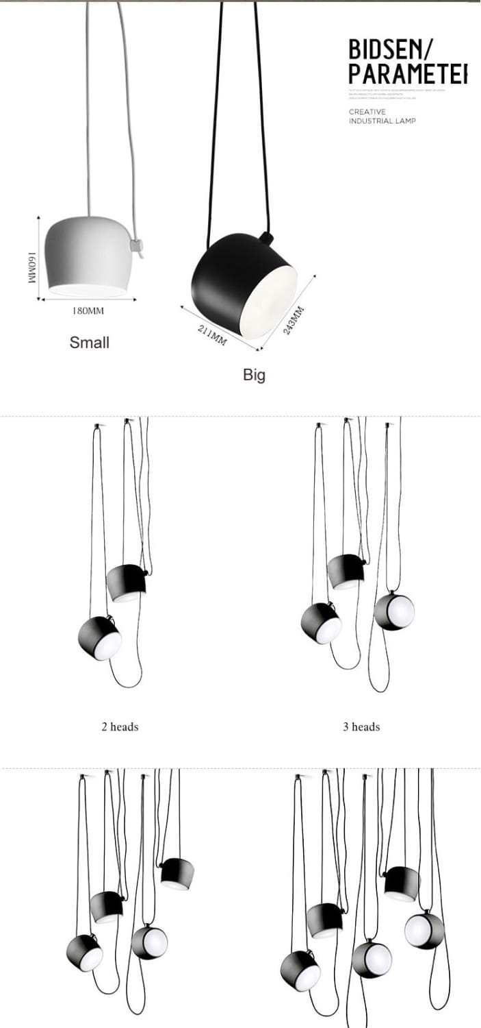 Modern simple aluminum snare chandelier