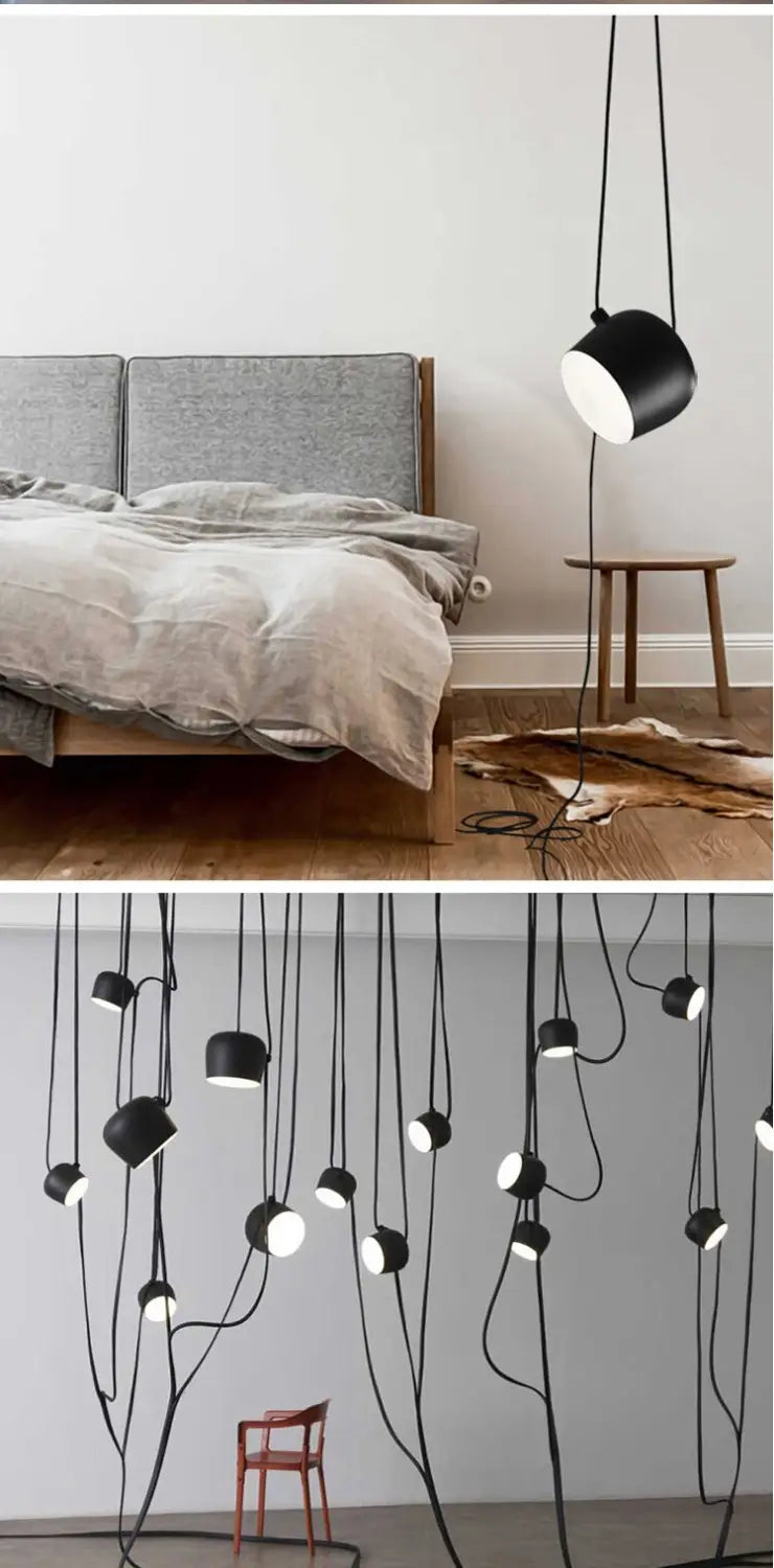 Modern simple aluminum snare chandelier