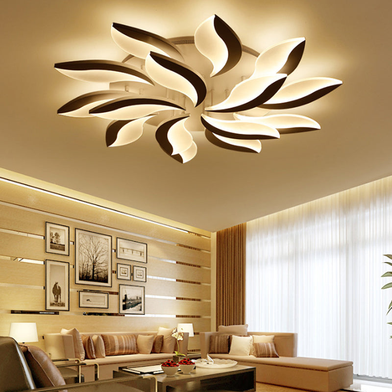 DecorBites™ DecorBites™ Contemporary Acrylic Flower Flush Mount Light: LED Ceiling Lighting Fixture with 3/5/9 Lights in Warm/White/Natural Light