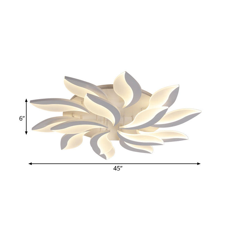 DecorBites™ DecorBites™ Contemporary Acrylic Flower Flush Mount Light: LED Ceiling Lighting Fixture with 3/5/9 Lights in Warm/White/Natural Light