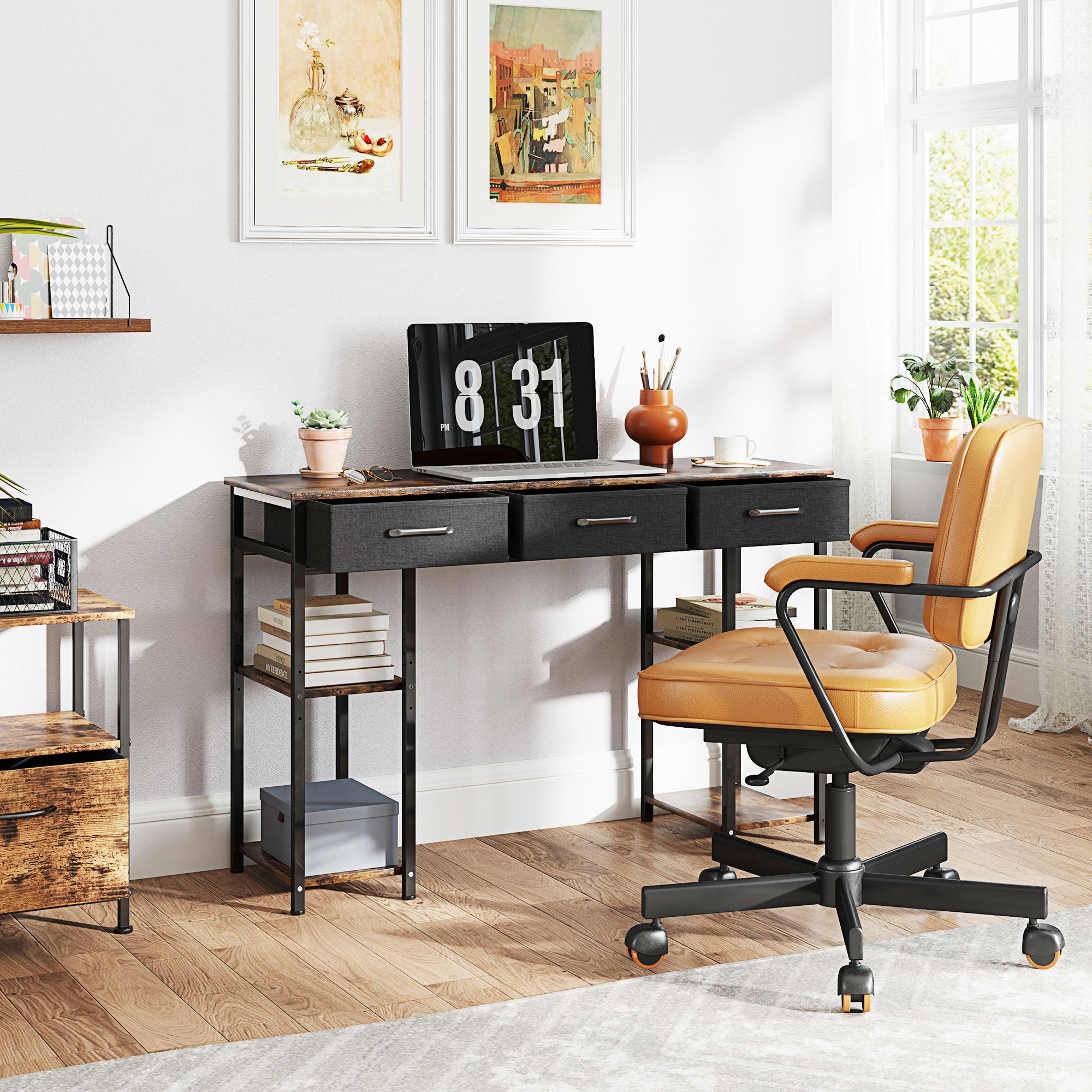 Brown Adjustable Writing Desk