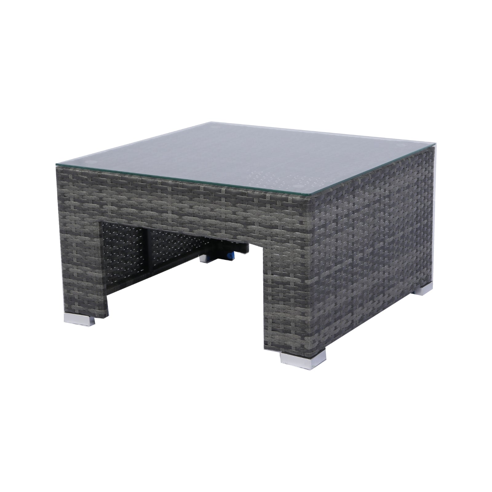 Wicker Rattan Sectional Sofa Retractable Canopy Outdoor