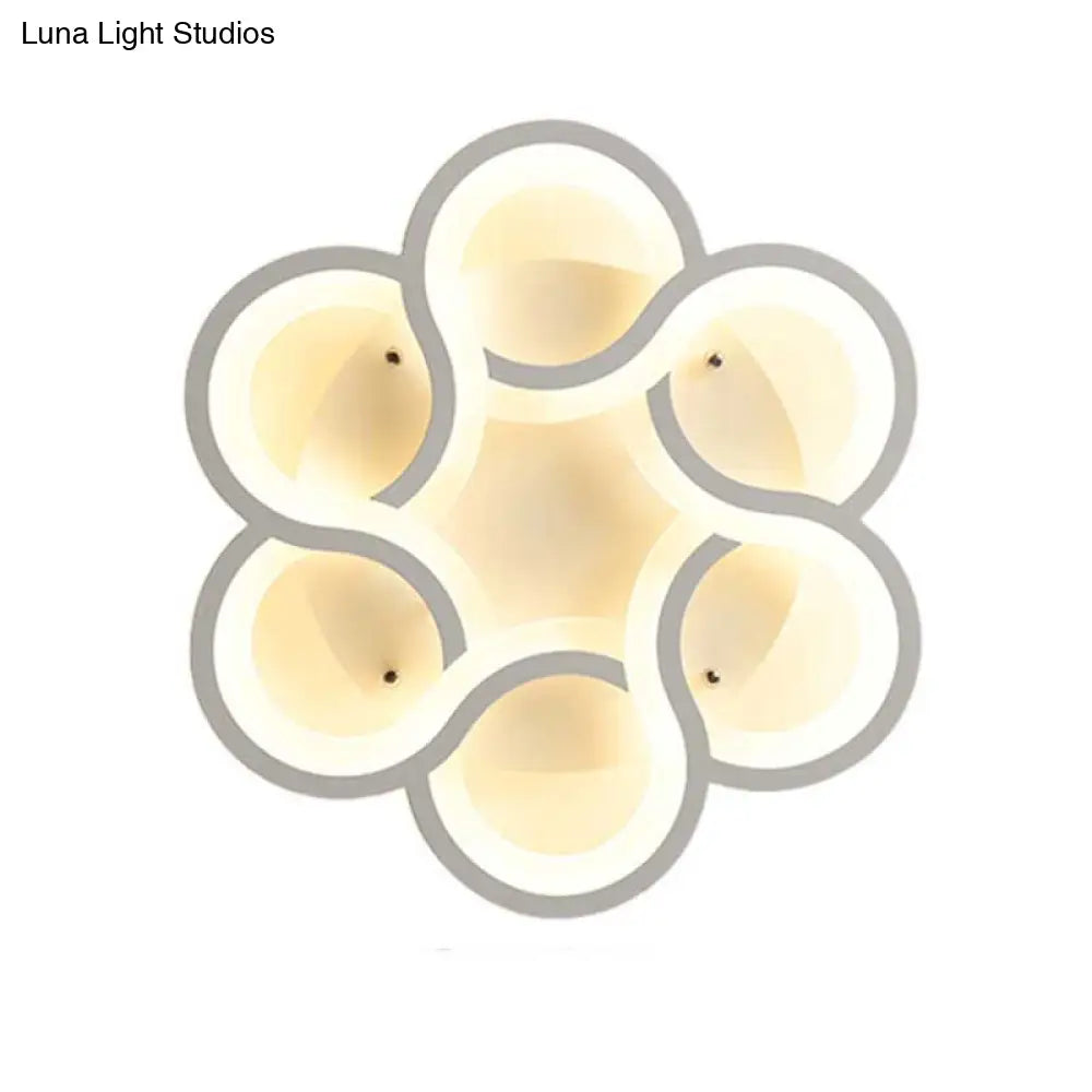 17"/21" Contemporary LED Flush Mount Ceiling Light Fixture in Warm/White