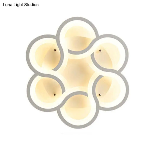 17"/21" Contemporary LED Flush Mount Ceiling Light Fixture in Warm/White