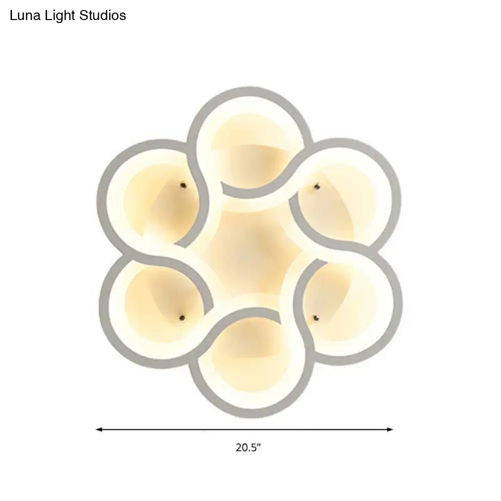 17"/21" Contemporary LED Flush Mount Ceiling Light Fixture in Warm/White
