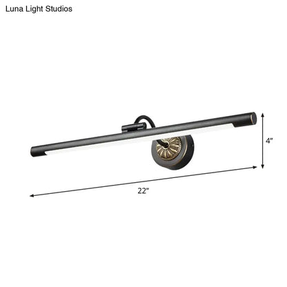 Lámpara de pared DecorBites™ de 17-22" con brazo articulado y luz LED negra para espejo de tocador