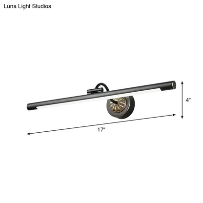 Lámpara de pared DecorBites™ de 17-22" con brazo articulado y luz LED negra para espejo de tocador