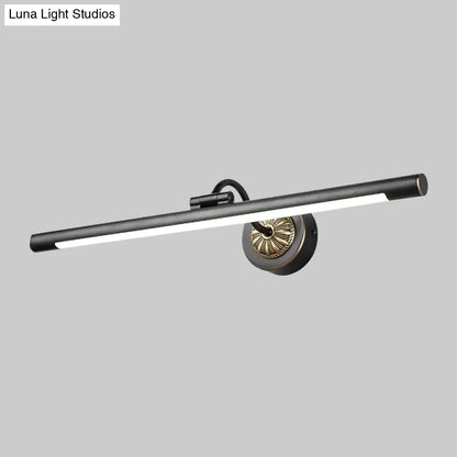 Lámpara de pared DecorBites™ de 17-22" con brazo articulado y luz LED negra para espejo de tocador