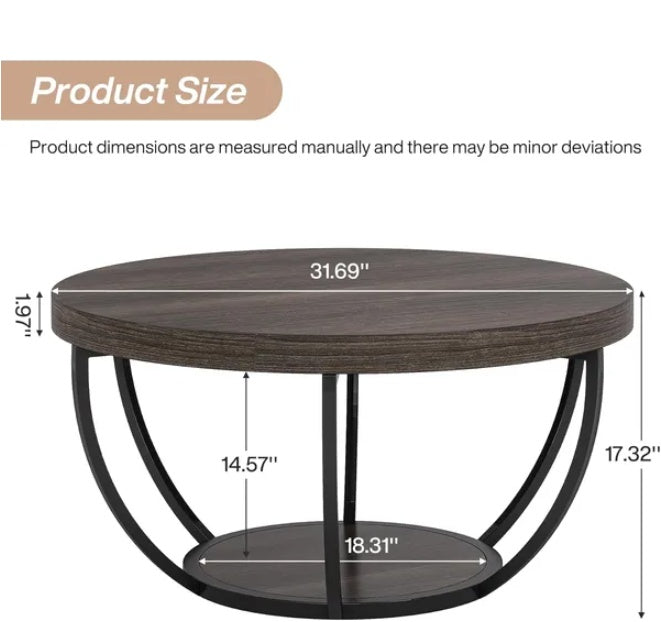 Off-White Wood Coffee Table