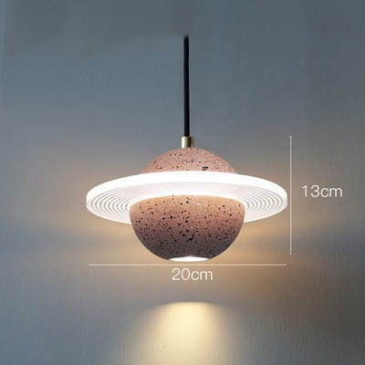 Planet Small Chandelier Red Single Head Bedroom Bedside Lamp