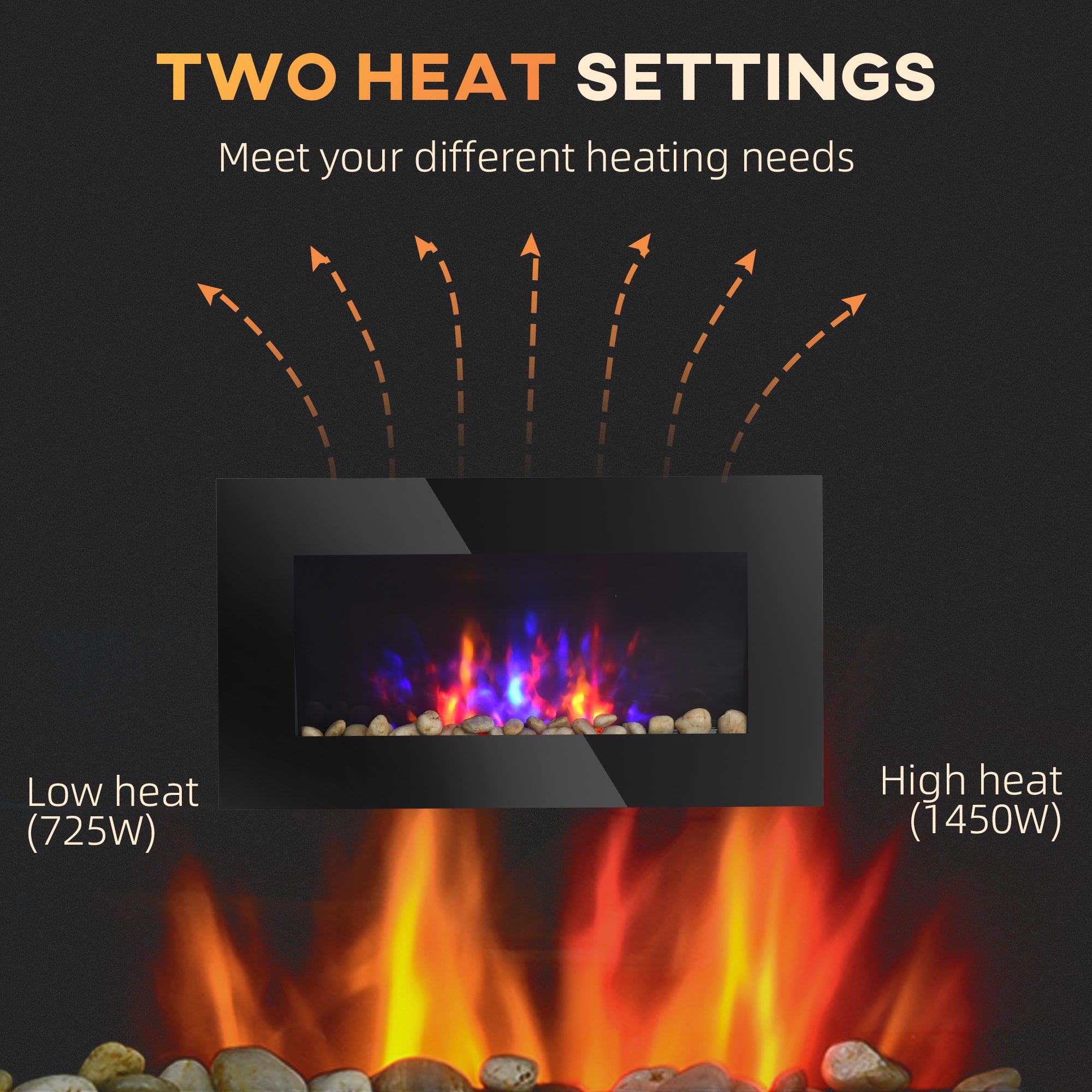 Wall-Mounted Electric Fireplace