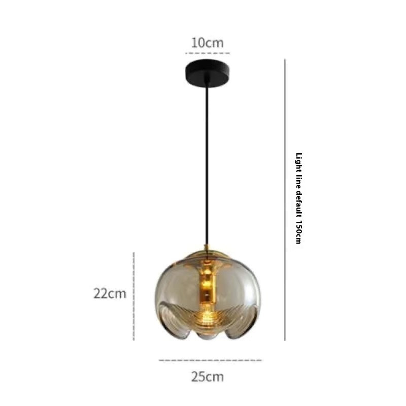 Amber Glass Nordic Chandelier Warm Glow Design