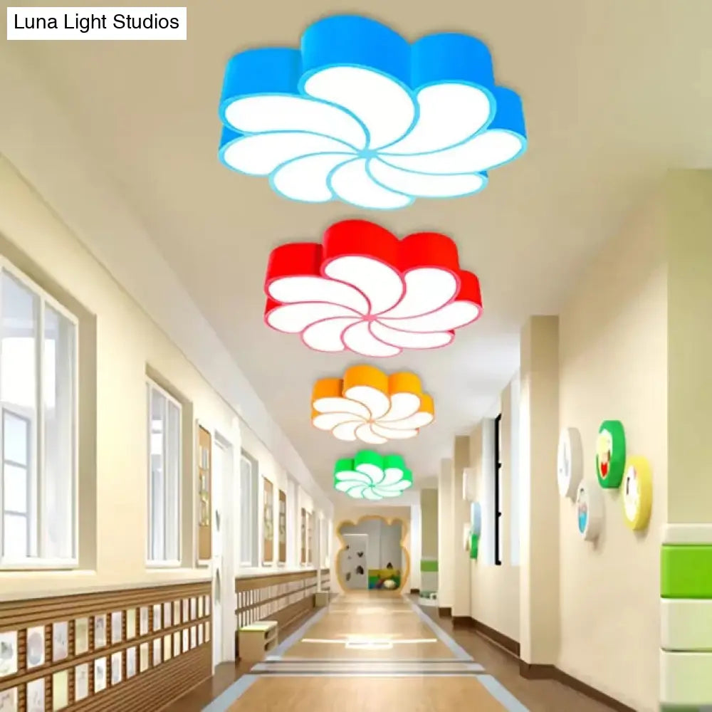 18"/22" Petal Flush Mount LED Ceiling Lamp in Vibrant Colors and Brightness Settings – Perfect for Bedrooms