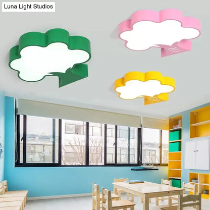 Lámpara de techo LED empotrada DecorBites™ de 18"/23.5" de diámetro con forma de árbol - Rosa/Amarillo/Verde - Lámpara de techo moderna de acrílico - Luz cálida/blanca/Tercera velocidad - Ideal para jardín de infancia