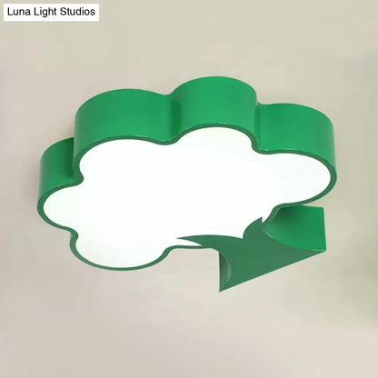 Lámpara de techo LED empotrada DecorBites™ de 18"/23.5" de diámetro con forma de árbol - Rosa/Amarillo/Verde - Lámpara de techo moderna de acrílico - Luz cálida/blanca/Tercera velocidad - Ideal para jardín de infancia