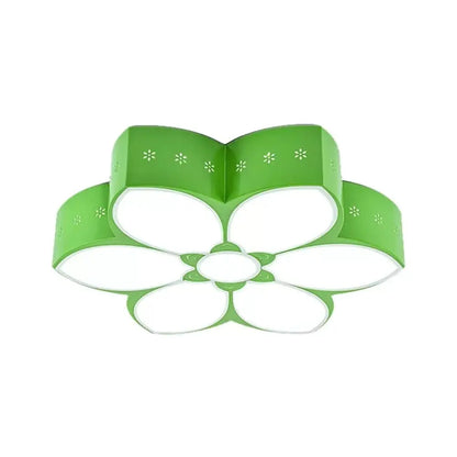 ديكوربايتس™ 18 بوصة/23.5 بوصة، مصباح سقف LED محفور بزهرة، مثبت على السطح، بألوان الأحمر/الأصفر/الأخضر النابضة بالحياة