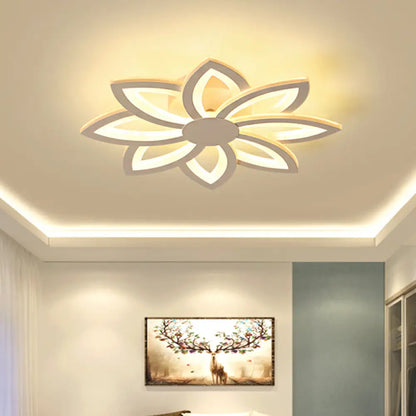 Lámpara de techo semiempotrada DecorBites™ con forma de flor acrílica de 18/23" - LED Simplicity, luz blanca, luz blanca cálida