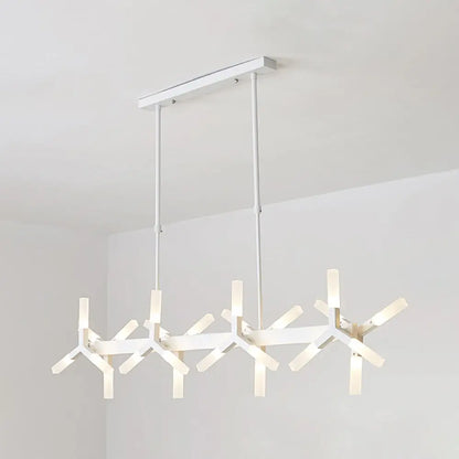 ديكوربايتس™ - مصباح سقف أكريليك خطي بإضاءة ١٨/٢٤ مصباح لغرفة الطعام - أسود/أبيض/ذهبي، مثالي للتركيب فوق الجزيرة