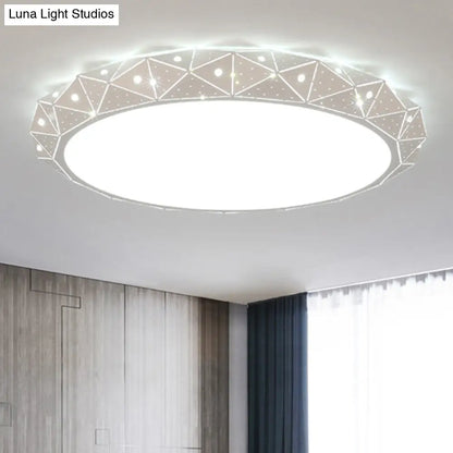 Lámpara de techo LED redonda empotrada DecorBites™ de 18"/25.5" con luz cálida/blanca y diseño acrílico