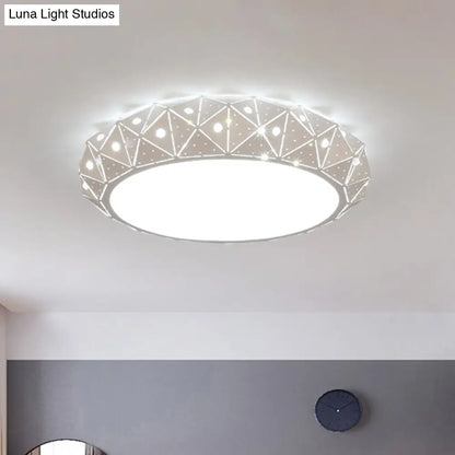 Lámpara de techo LED redonda empotrada DecorBites™ de 18"/25.5" con luz cálida/blanca y diseño acrílico