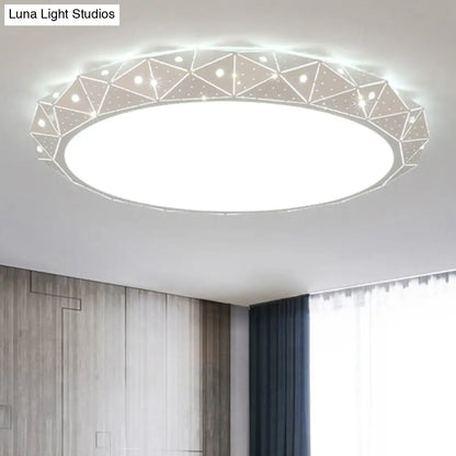 Lámpara de techo LED redonda empotrada DecorBites™ de 18"/25.5" con luz cálida/blanca y diseño acrílico