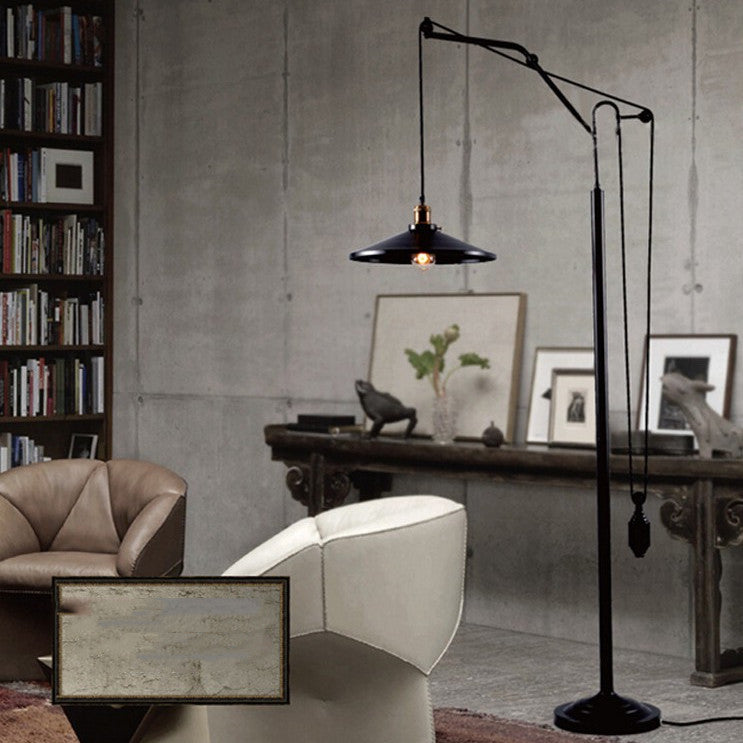 Vintage Iron Floor Lamp American Living Room