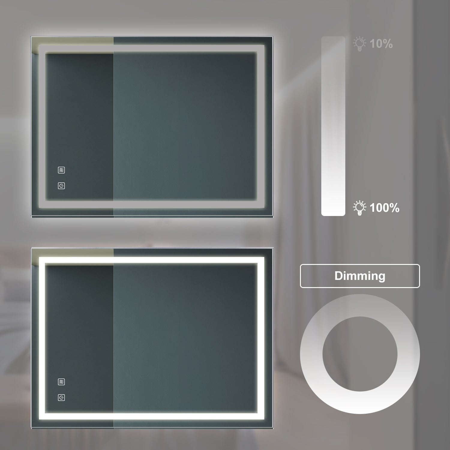 Dimmable LED Vanity Mirror