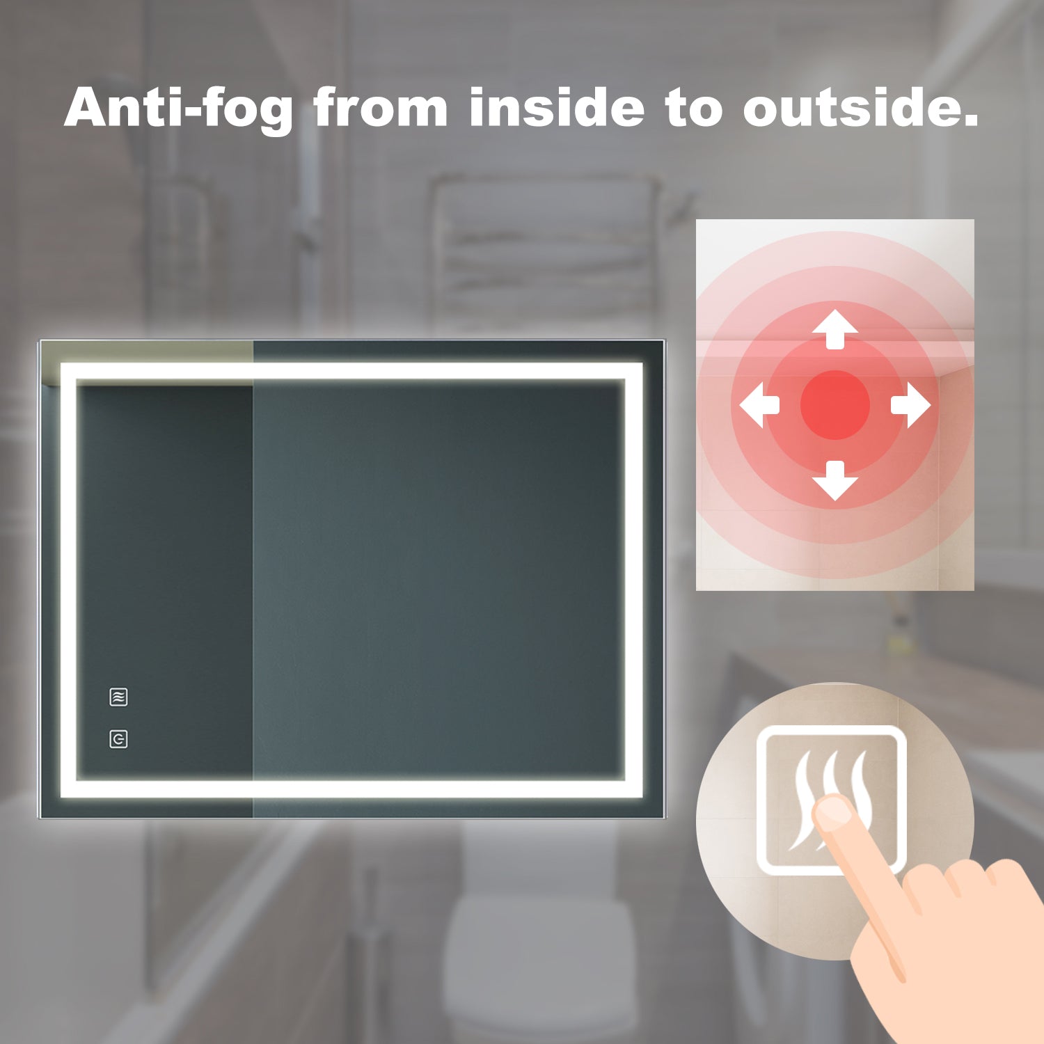 Dimmable LED Vanity Mirror