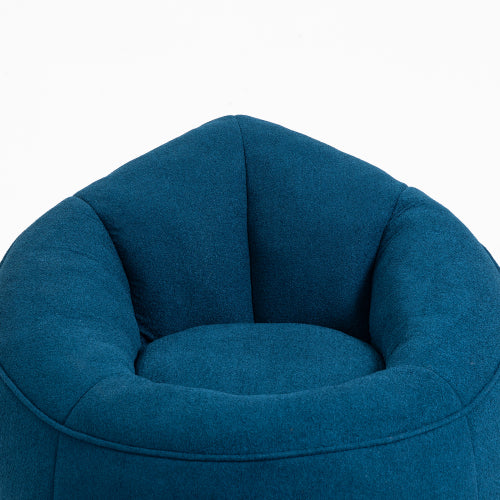 Gray Foam Bean Bag Blue Reading Lounge Style