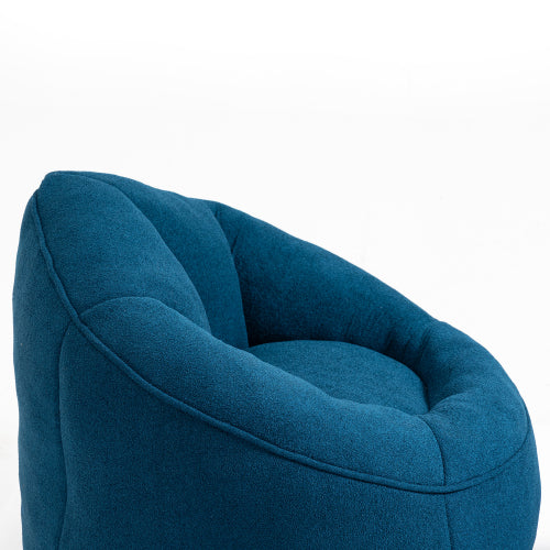 Gray Foam Bean Bag Blue Reading Lounge Style