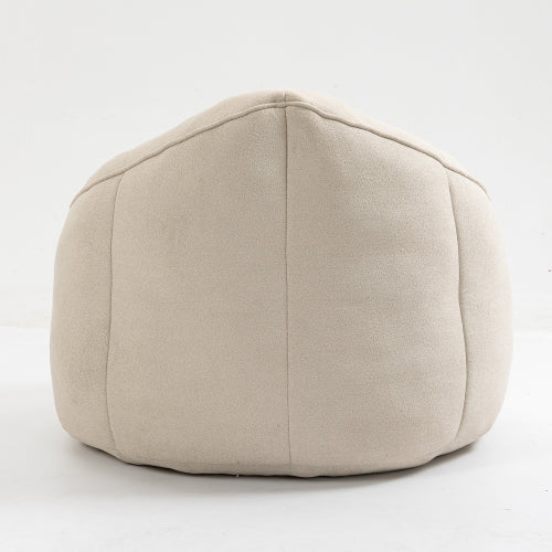 Foam Bean Bag Sofa Chair Beige Bedroom Style