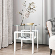 White Glass Coffee Table