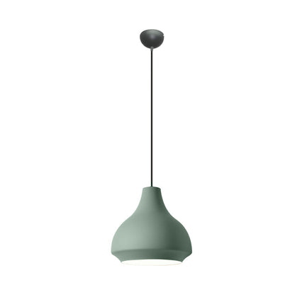 Contemporary Metal Gourd Pendant Ceiling Light - 1 Light - Grey/Black/Yellow