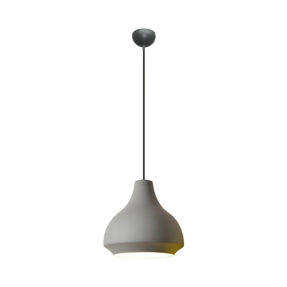 Contemporary Metal Gourd Pendant Ceiling Light - 1 Light - Grey/Black/Yellow