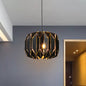 Contemporary Metal Pendant Lamp for Restaurants - Black/Silver Origami Design