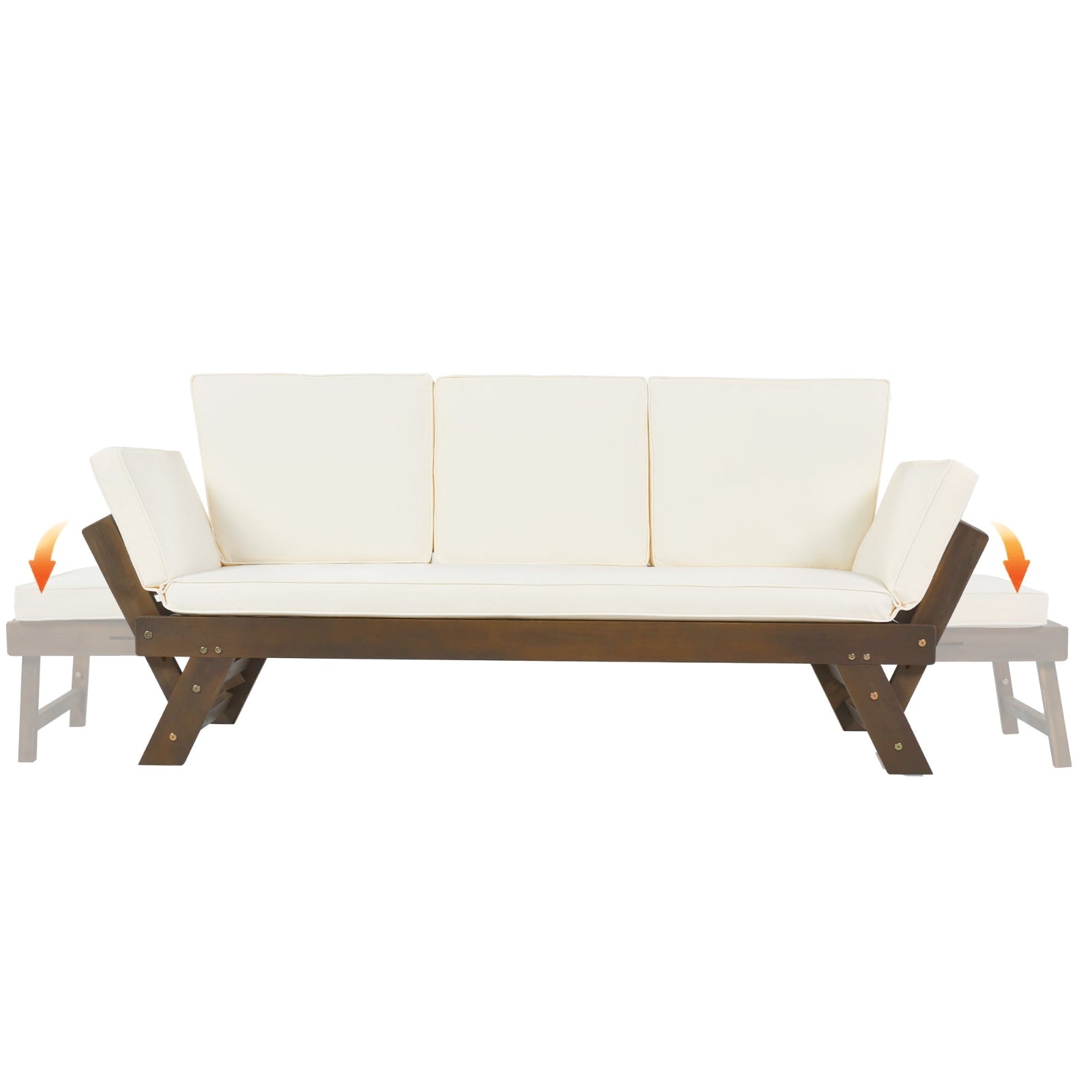 Beige Outdoor Daybed Sofa