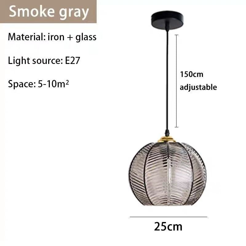 Leaf Pattern Glass Chandelier