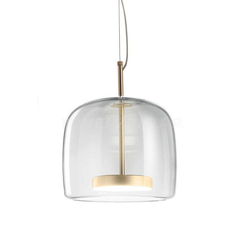 Cognac Glass Disc Chandelier