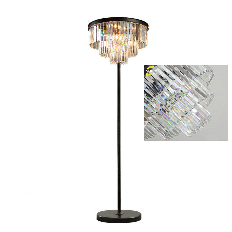 Crystal Iron Floor Lamp