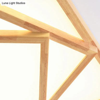 ديكوربايتس™ - مصباح سقف LED خشبي بسيط بعرض ١٩/٢٥/٣١.٥ بوصة، لون بيج، أبيض/دافئ/طبيعي - مصباح مثبت على الحائط