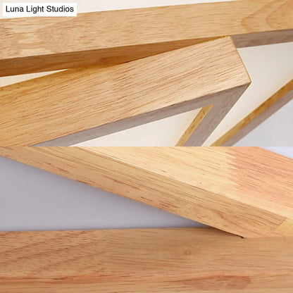 ديكوربايتس™ - مصباح سقف LED خشبي بسيط بعرض ١٩/٢٥/٣١.٥ بوصة، لون بيج، أبيض/دافئ/طبيعي - مصباح مثبت على الحائط