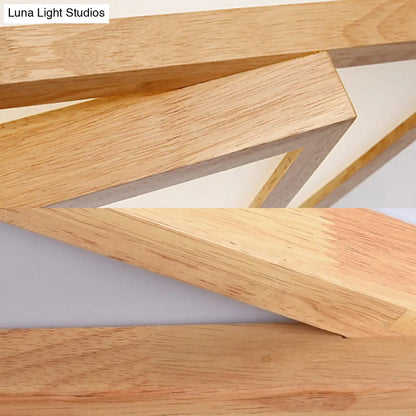 ديكوربايتس™ - مصباح سقف LED خشبي بسيط بعرض ١٩/٢٥/٣١.٥ بوصة، لون بيج، أبيض/دافئ/طبيعي - مصباح مثبت على الحائط