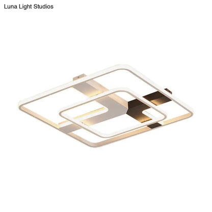 DecorBites™ 19.5"/23.5" Wide Acrylic Square Flushmount LED Ceiling Lamp in White Light
